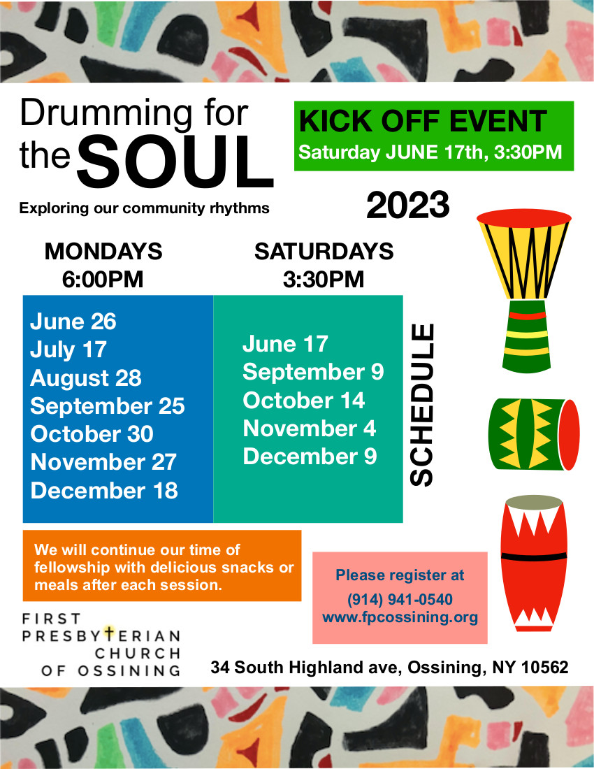 Drumming for the Soul Schedule 2023